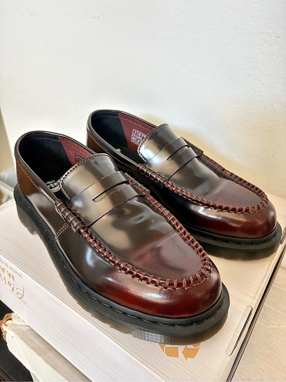 Dr. Martens Penton Arcadia Leather Loafers (cherry red)